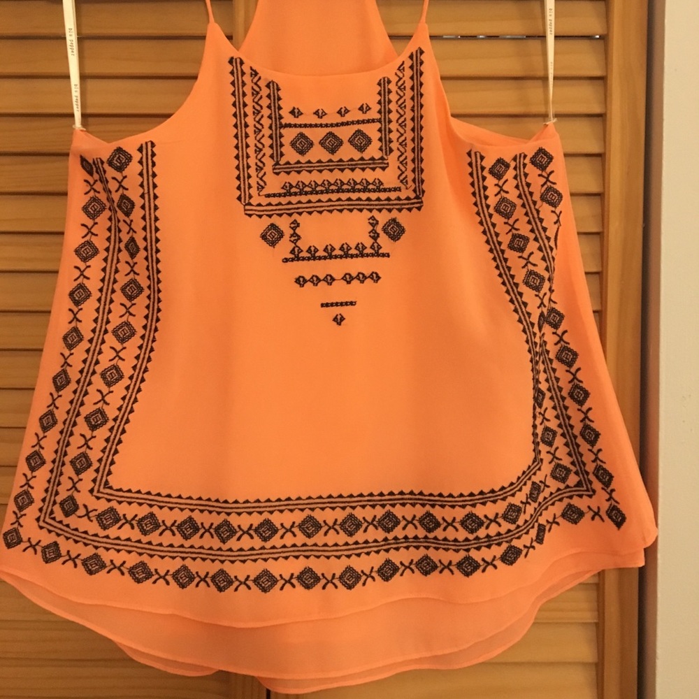 ORANGE PATTERNED TANK TOP